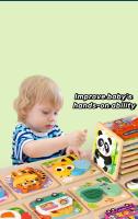 Puzzle De Madera 3D Para Bebés Juguete Educativo Montessori Aprendizaje Infantil Tangram Formas Animales Y Vehículos Juego Cognitivo - details 2