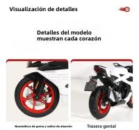 Modelo De Motocicleta 1:12 600RS Spring Breeze 450SR Con Neumáticos De Goma Y Absorción De Choque Regalo Para Niños Metal Y Plástico - details 14