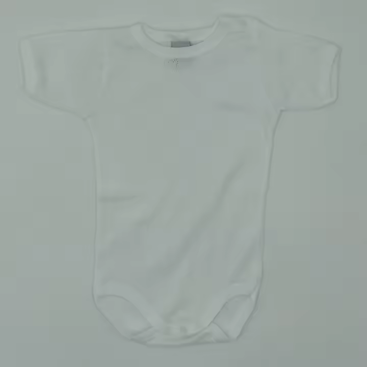 Babidu - Body Manga Corta Blanco Bebé - 100% Algodón - 1