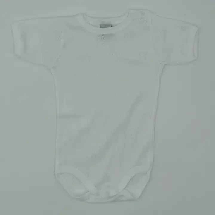 Babidu - Body Manga Corta Blanco Bebé - 100% Algodón - 1