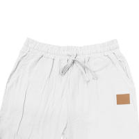 Pantalones rectos con cordones de algodón y lino para hombre, de estilo playero, finos y con cordón, para el tiempo libre, para las cuatro estaciones. - details 7