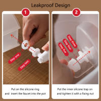 Cacerola De Frigerio De Plástico Con 2 Grifos Dispensador De Bebida Para Contenedor De Agua Con Icicles Dispensador De Jugo Frío - details 0