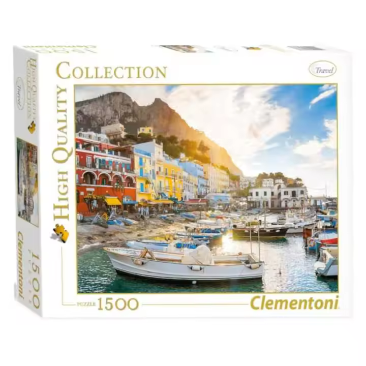 Puzzle 1500 piezas Isla Capri bahía de Nápoles en Italia - Clementoni - 1