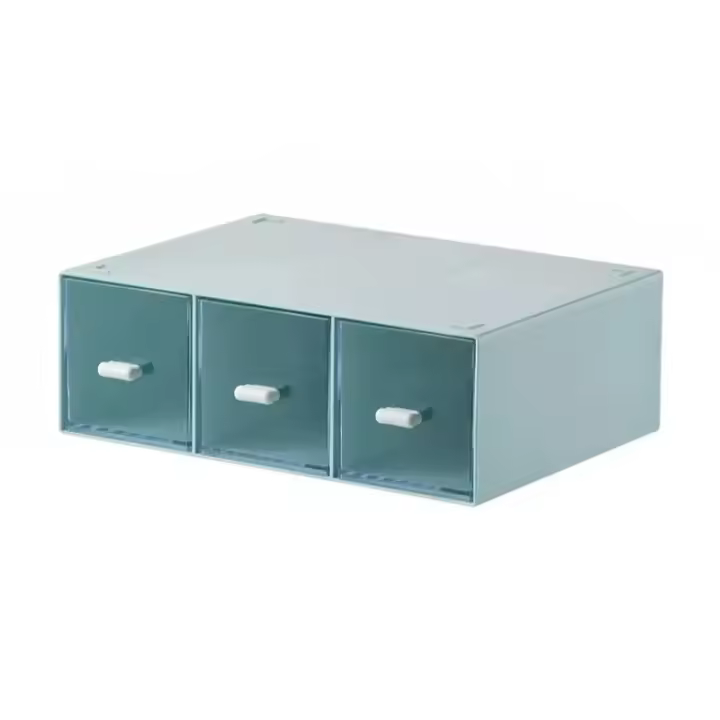 Organizador De Escritorio Transparente Caja De Almacenamiento Plegable Para Maquillaje Té Bolsas De Café Y Suministros De Oficina - 1