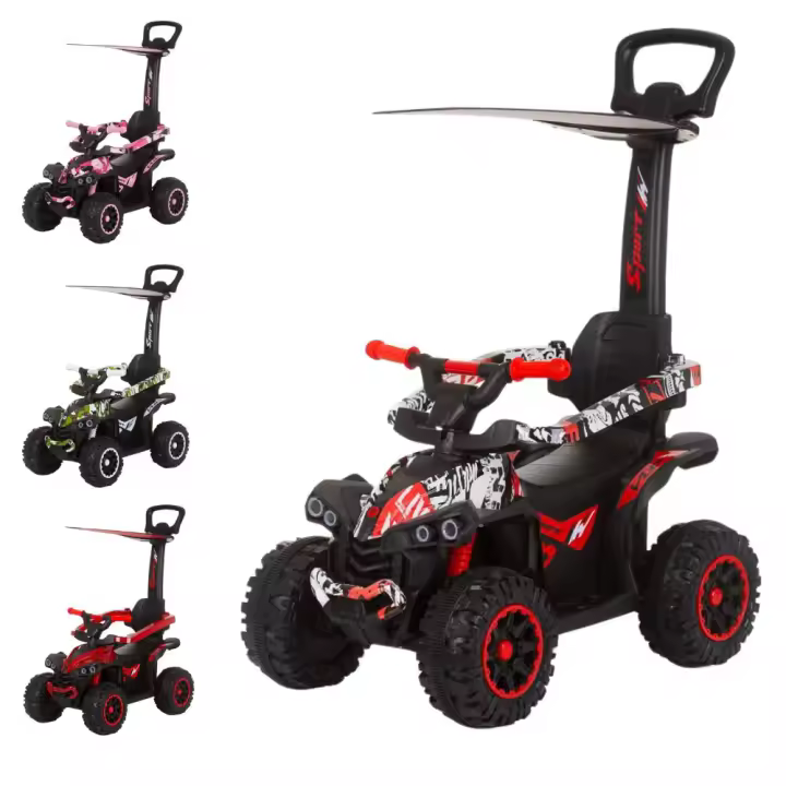 CHIPOLINO Correpasillos ATVs con Mango Parental y Capota de Chipolino - 1