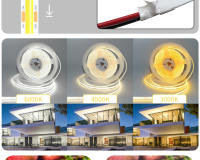 Tira De Luz LED COB Alta Densidad Flexible Para Decoración De Habitaciones Y Backlight 3000-6000K Dimmable DC 12V 24V Tape Ribbon LED - details 5