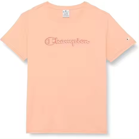 Champion Crewneck  Color  naranja suave Ground Logo S/S Camiseta para Mujer - 1