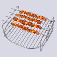 Rack De Almizcler Para Air Fryer Relleno De Acero Inoxidable Relleno De Brochetas Relleno De Almizcler Para Asado Y Barbacoa Herramienta De Cocina Resistentes Al Calor Y Fáciles De Limpia - details 3