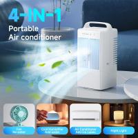 Aire acondicionado portátil, miniventilador USB 4 en 1 con ossilación de 90 °, temporizador de 2/4 H, 3 velocidades, LED de 7 Colores, para el hogar y la Oficina. - details 1