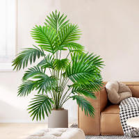 Planta Artificial De Palmera Areca De 105 Cm Hojas Tropicales Falsas Decoración Para Interior Y Oficina Color Amarillo - details 15