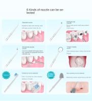 Irrigador dental inalámbrico, irrigador bucal portatil recargable con 4 modos, batería de litio de 1500 mAh, carga USB, hilo dental eléctrico sin perfume para el hogar y los viajes, potencia de limpieza de 140 PSI-Cecodadi - details 9