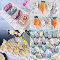 Molde De Hielo De Silicona Con 4 Agujeros Para Helado Y Postres DIY Herramienta De Fabricación De Popsicles Y Cubitos De Hielo Ecológica Y Resistente Al Calor - details 5