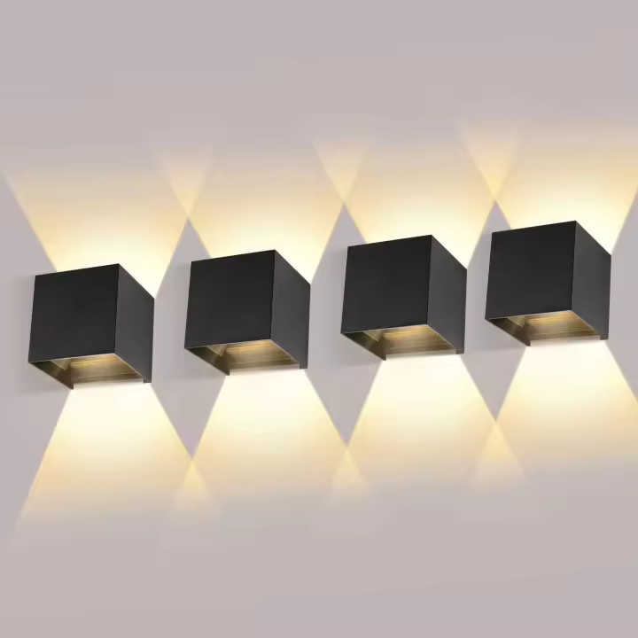 Aplique de pared LED de alambre de 6 W para interior y exterior, haz ajustable, Luz Blanca Cálida de 3000 K, Luz de pared LED, Coco de Doble cabeza, luz nocturna para el hogar. - 1