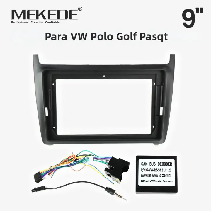 Marco De Radio Para Coche MEKEDE 9 Pulgadas Para VW Volkswagen Polo 5 Golf Passat Estilo Sedán Panel De Estéreo Instalación Accesorio Para Tablero - 1