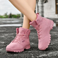 Botas De Montar Para Parejas Al Aire Libre Botines De Camuflaje Transpirables Para Hombres Y Mujeres Zapatos De Senderismo Casual Botas De Entrenamiento Alta Con Suela De TPR - details 6