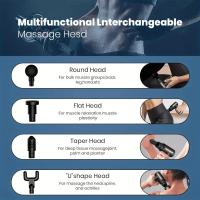Masajeador Eléctrico De Fascia Portátil Con Pantalla Táctil LED Y 4 Cabezas De Masaje Reemplazables Masajeador De Body Percusión - details 2