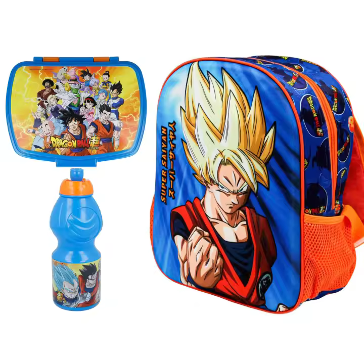 Set Mochila Infantil, Sandwichera infantil y Botella escolar - Pack Diseño Colorido | Mochila Escolar 31x25x11cm Niño Niña de 3 a 9 Años | Material Escolar - 1