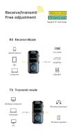 VIKEFON Receptor Transmisor Bluetooth 5.4 Adaptador De Audio Wireless Con Micrófono Y Pantalla Digital HiFi 3.5mm AUX TF Card - details 2