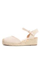 Lyla Wang alpargatas doradas cuñas bajas de esparto con plataforma mujer con plantilla acolchada - details 12