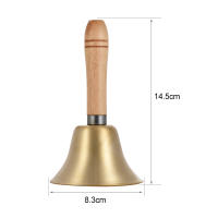 Campana De Mano De Latón Para Boda Y Festival Con Mango De Madera Campana De Escritorio Silbato Fuerte Para Decoración - details 4