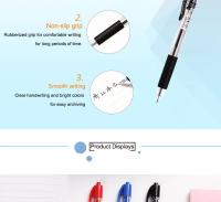12pcs/Box Bolígrafos De Tinta Gel Comix Negros Con Punta De Bala Retráctiles 0.5mm Suministros Escolares Y De Oficina Escribiendo Suave - details 3