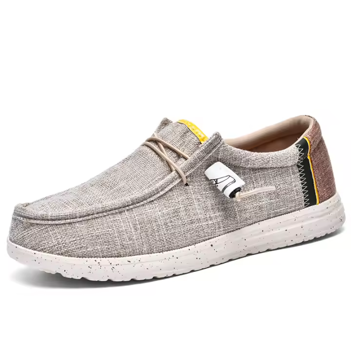 Zapatos Casuales Para Hombre Talla Grande Deportivos Suaves Para Caminar Trabajo Lazos Suela De TPU Absorbente De Sudor Transpirable Adecuados Para Primavera Y Otoño - 1