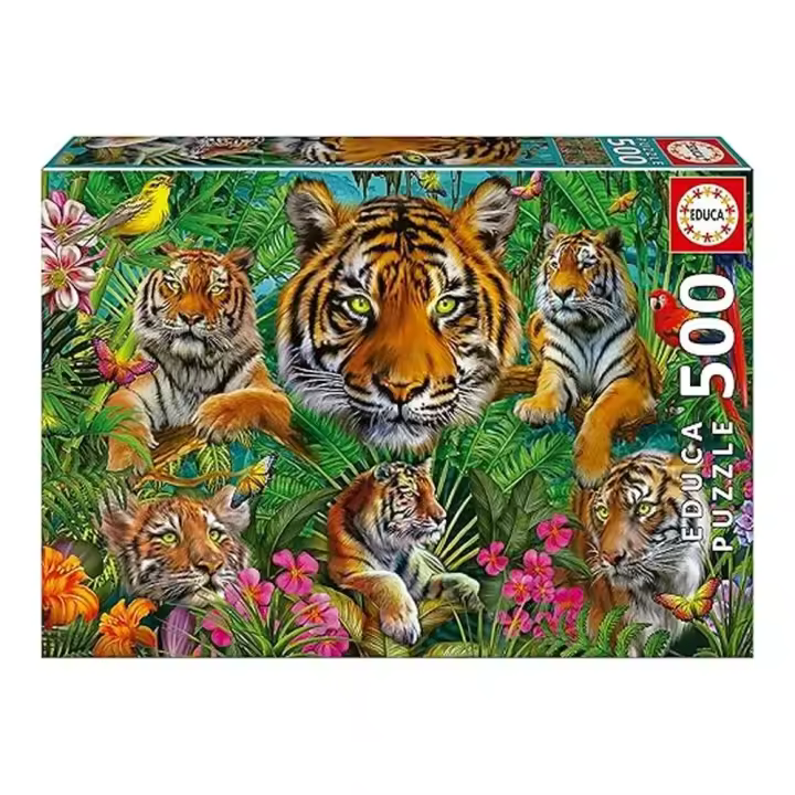 Educa Puzzle Jungla de Tigres 500 Piezas 19902 - 1