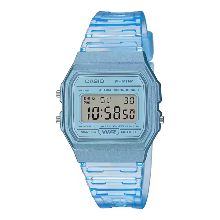 Reloj CASIO Mujer Collection F-91WS-2EF - Digital Azul - Resistente al agua - 1