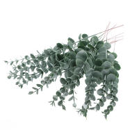 10/20PCS Hojas De Eucalipto Artificiales Ramas Plantas Falsas Para DIY Coronación De Navidad Boda Año Nuevo Fiesta Decoración De Mesa Hogar - details 2