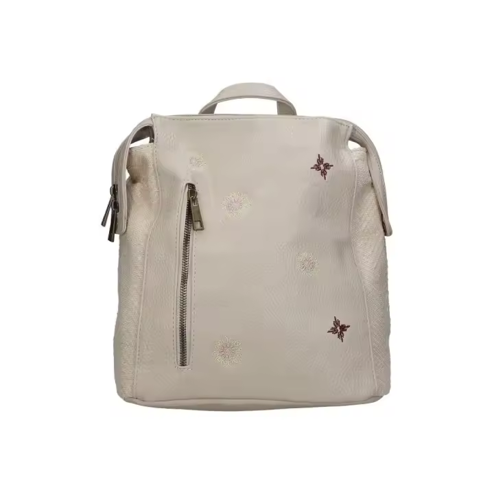 SARA BAGS | Mochila de Paseo Sara Bags para Mujer – Mochila Casual en Color Taupe con Detalles – Mochila con Cremallera – Varios Compartimentos – Espaciosa – Cómoda – Modelo SXMD240560 - 1