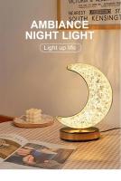 Lámpara Nocturna De Mesa LED KDULIT Para Dormitorio Decoración De Habitación Para Niñas Control Táctil Con Luz USB Lámpara Ambiental 3D De Luna - details 9