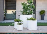 Newgarden - HORTENSIA Macetero Redondo para Flores y Plantas Muy Resistente para Exterior e Interior de Estilo Moderno. Varios Colores y Tamaños. Hecho de Polietileno en España - details 0