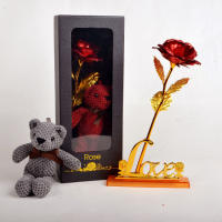 Caja De Regalo Creativa Con Rosas De Oro Para Día De San Valentín Día Del Maestro Regalo Original Para Aniversarios Cumpleaños Fiesta De Enlace Decoración Del Hogar - details 15