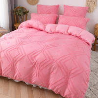 Funda De Edredón Tejida 3pcs 100% Microfibra Cama Ropa De Cama Conjunto Suave Para Todas Las Estaciones Amigable Con La Piel - details 10