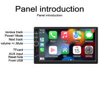 Reproductor Multimedia Para Coche Universal 2 Din Pantalla Táctil De 7 Pulgadas Con Carplay Android Auto Cámara Trasera Soporte Para Control Del Volante - details 9