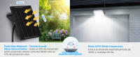 Aigostar Foco LED solar exterior con gran panel solar,Súper Luminoso,8000mAH,Batería gran capacidad,mando a distancia,detección de movimiento,Luz solar con Impermeable IP66 para jardín,caminos,6500K(1) - details 3