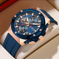 Reloj Deportivo Multifuncional CURREN Moda Con Correa De Silicona Y Dial Luminoso Manos Luminosas Cronógrafo De Cuarzo Diseño Creativo Resistente Al Agua - details 3