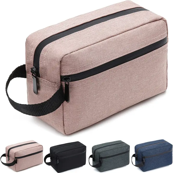 Bolsa de almacenamiento plegable para accesorios de tocador a prueba de agua con divisores y asas para cosméticos - 1