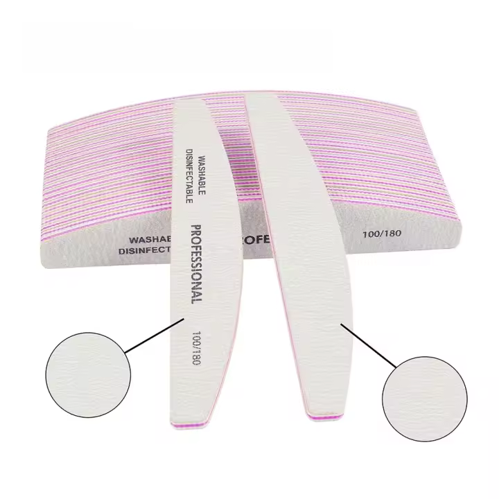 Kit Profesional De Archos Para Uñas 3/5/10pcs Sandía Negra 80/100/180 Grados Lijadores De Uñas De Acrílico Para Pulir Y Esmalte - 1
