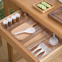 Organizador De Cajones Transparente Almacenamiento Para Frutas Alimentos Cosméticos Joyas Jars Piled up En El Frigorífico - details 18