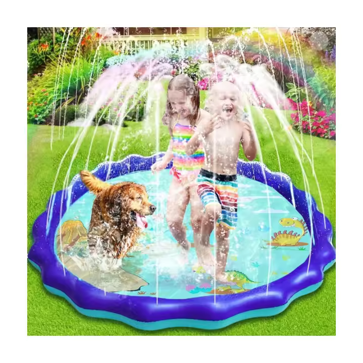 Purpledi Tapete de Juegos de Agua 170CM Almohadilla de Aspersor para Piscina | Juego de Regalo para Niños Play Mat - 1