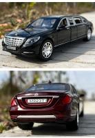 Modelo De Coche Maybach S600 Pullman 1:24 Metal Con Sonido Y Luz Vehículo De Simulación Para Niños Regalo Juguete De Lujo - details 9
