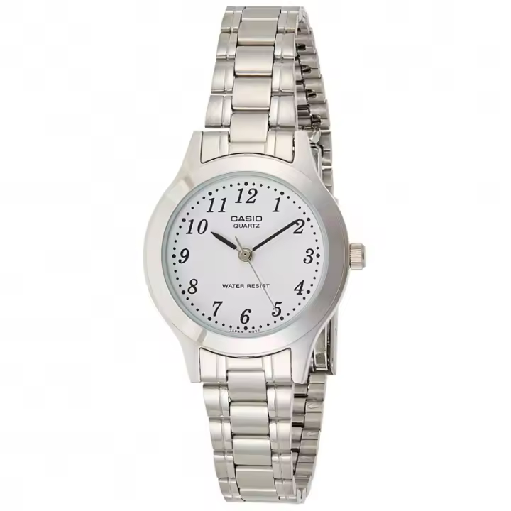 Casio  Ltp-1128a-7bef Reloj De Pulsera Analógico Para Mujer Color Plateado - 1