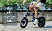 Bicicleta eléctrica MTB EB1 500w, bicicleta de montaña eléctrica 14" bicicleta eléctrica para adultos 25km/h, batería 36V 7.8Ah, modo ASSIST autonomía 30-40km - details 0