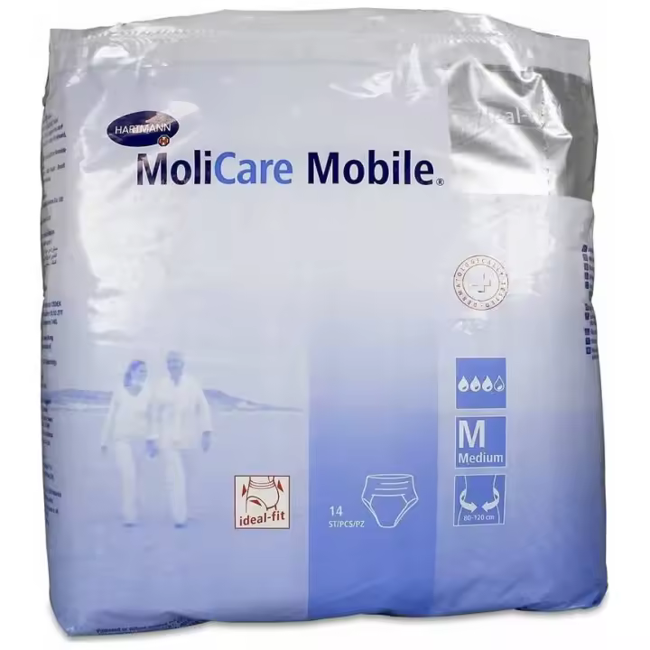 Molicare Premium Mobile 6D M 14 U - Pañales para Adultos y Personas con Incontinencia - Talla M - Pack de 14 Unidades - 1