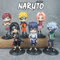 6pcs Figuras De Anime Naruto 15cm Kawaii Uzumaki Hatake Kakashi Gaara Uchiha Sasuke Qposket Modelo PVC Juguete Coleccionable Regalo - details 0