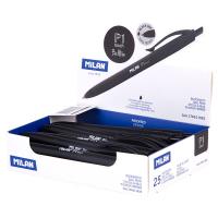 Bolígrafo Milan P1 Touch - Expositor de 25 Unidades - Punta de 1mm - Bolígrafo Tinta de Aceite - Bolígrafo Azul - Bolígrafo Negro - Punta Retráctil - Material Escolar - Para Escuela, Colegio, Hogar, Oficina - Primaria - Secundaria - Universidad - Facultad - details 1