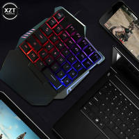 USB one-handed Teclado para Juguetes Portátil 35 Teclas Mini teclado para - details 0