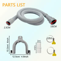 Kit De Tubo De Desagüe Para Lavar La Ropa Y La Nevera Incluye Tubo Corrugado Flexible Adaptador De Extensión Y Tornillo De Ajuste - details 2