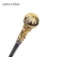 Bastón De Moda Dorado Y Negro Con Manija Redonda Elegante Para Fiesta Y Decoración Cruzado De 93cm Con Punta De Goma - details 4